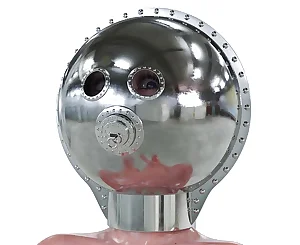 Stainless Steel Helmet 3 dimensional Domination & submission Toon